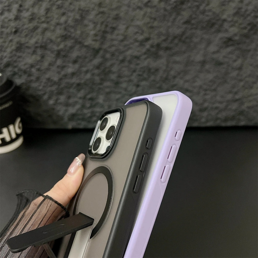 Shockproof Kickstand Magnetic Wireless Charge Phone Case - iPhone 14 Pro Max