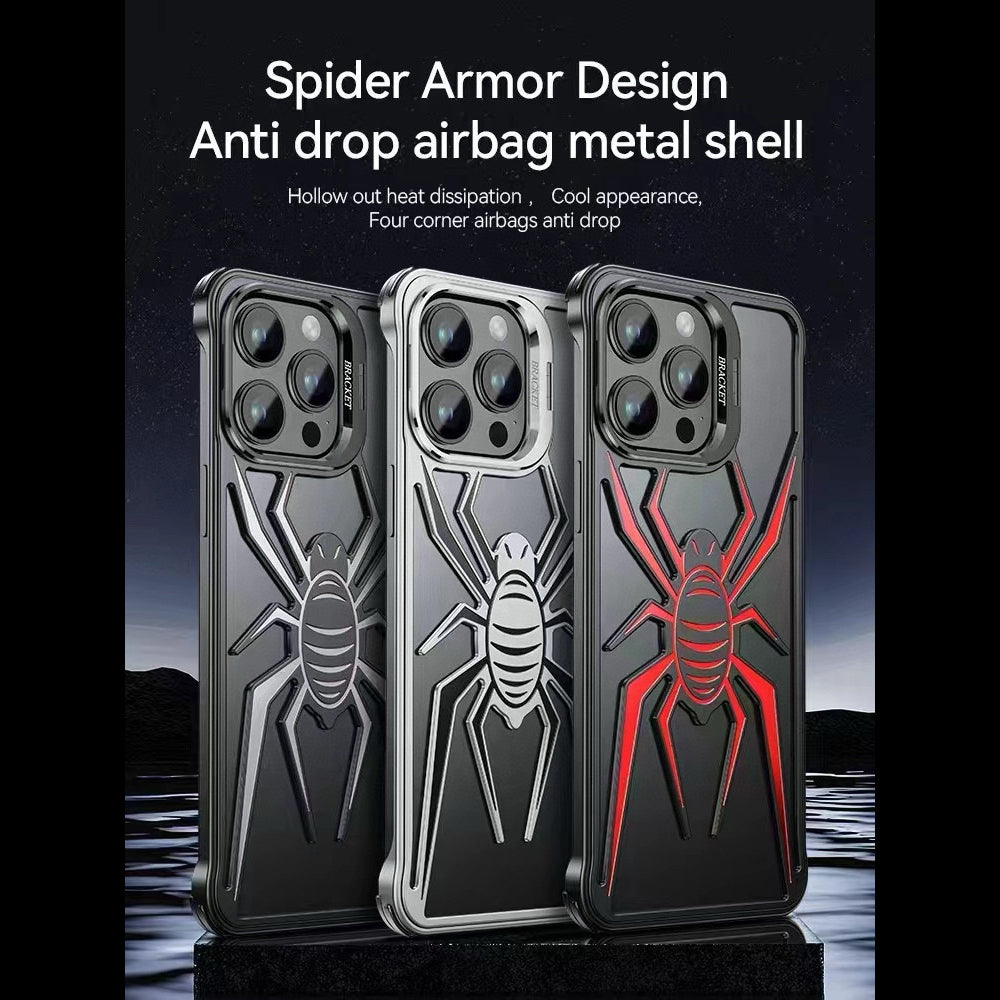 Spider Design Smart Kickstand Bumper Phone Case - iPhone 14 Plus