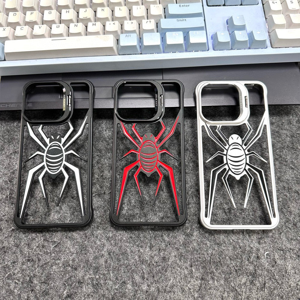 Spider Design Smart Kickstand Bumper Phone Case - iPhone 14