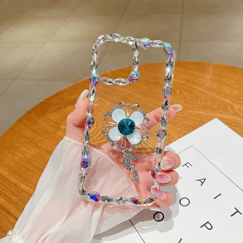 Sunflower Diamond Border Transparent Phone Case - Samsung S23FE