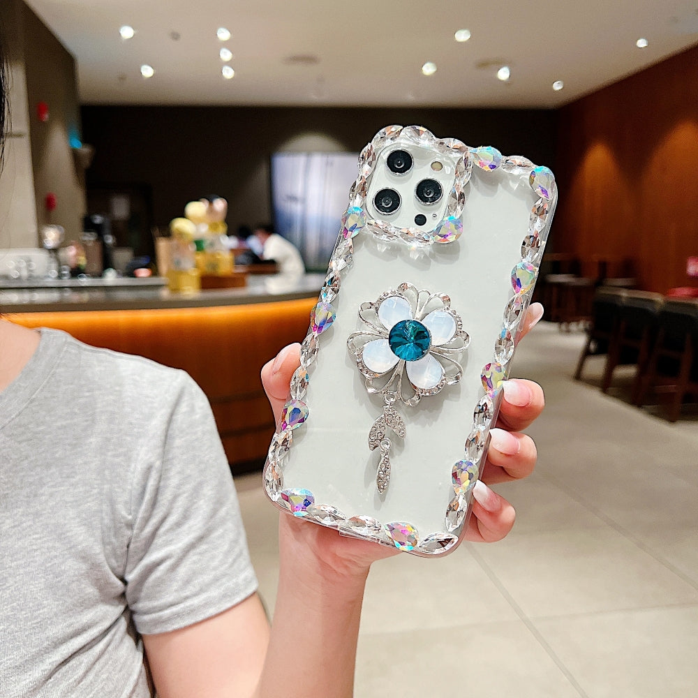 Sunflower Diamond Border Transparent Phone Case - Realme 12 Pro Plus