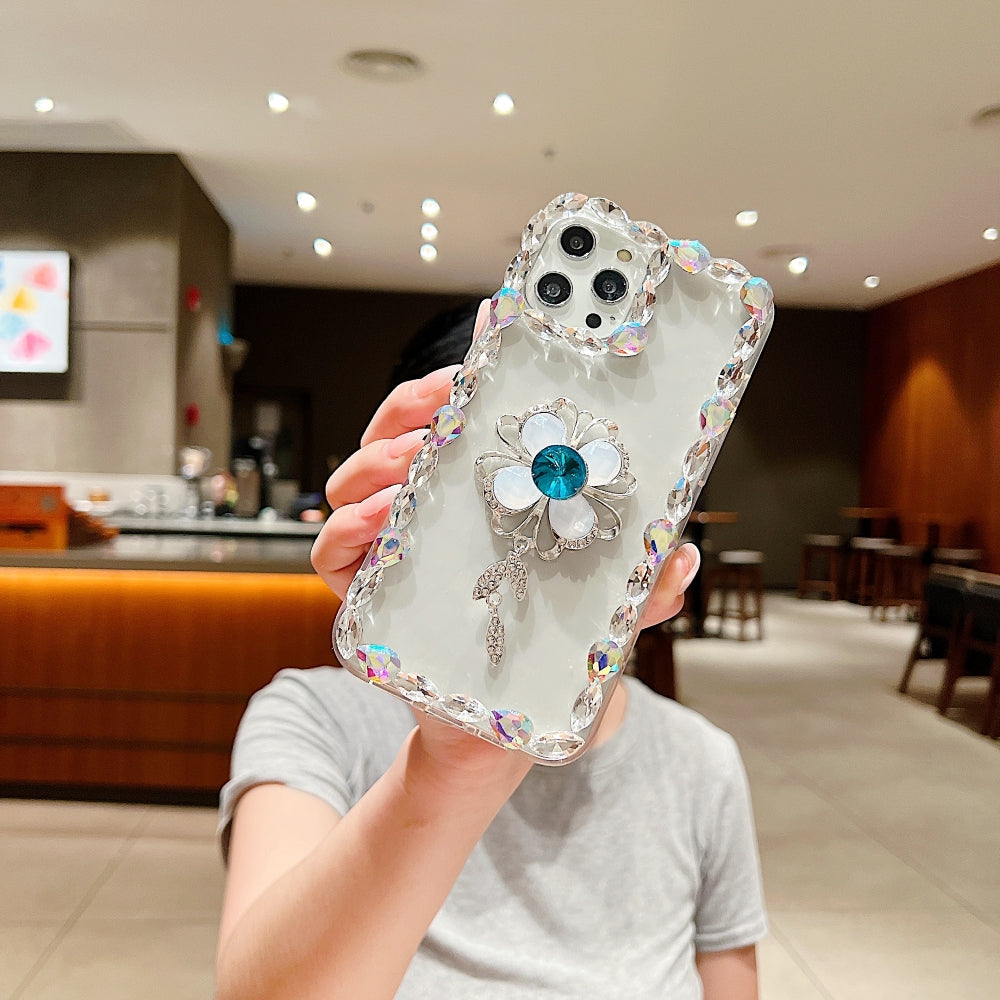 Sunflower Diamond Border Transparent Phone Case - Vivo V29E