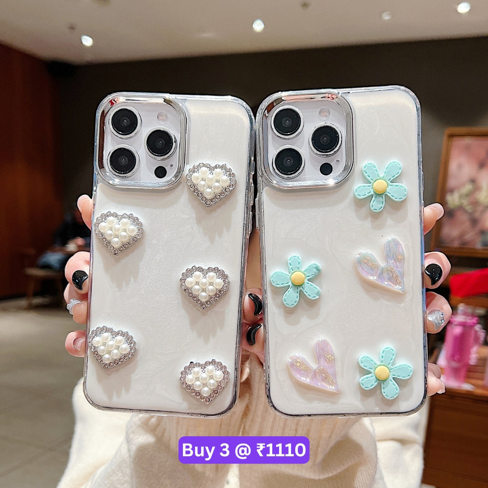Tiny Bear | Flower | Heart | Mirror Shockproof TPU (Soft) Phone Case - Realme 12 Pro Plus