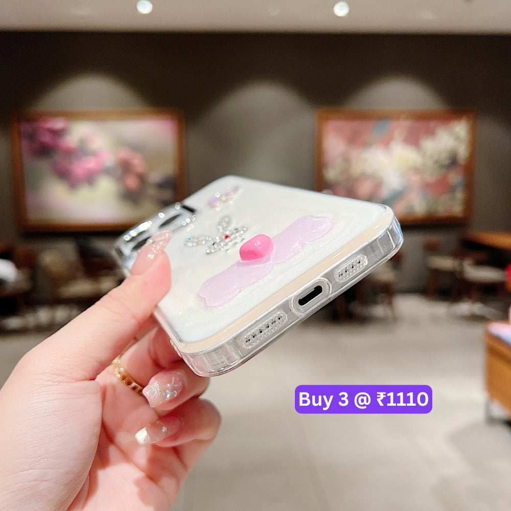 Tiny Bear | Flower | Heart | Mirror Shockproof TPU (Soft) Phone Case - OnePlus Nord CE 4