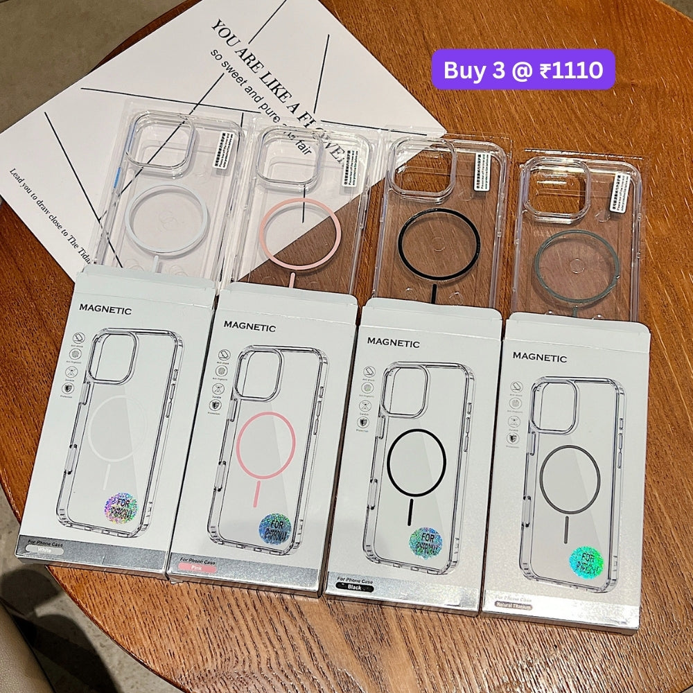 Transparent Flock Lining Magsafe Phone Case - iPhone 16