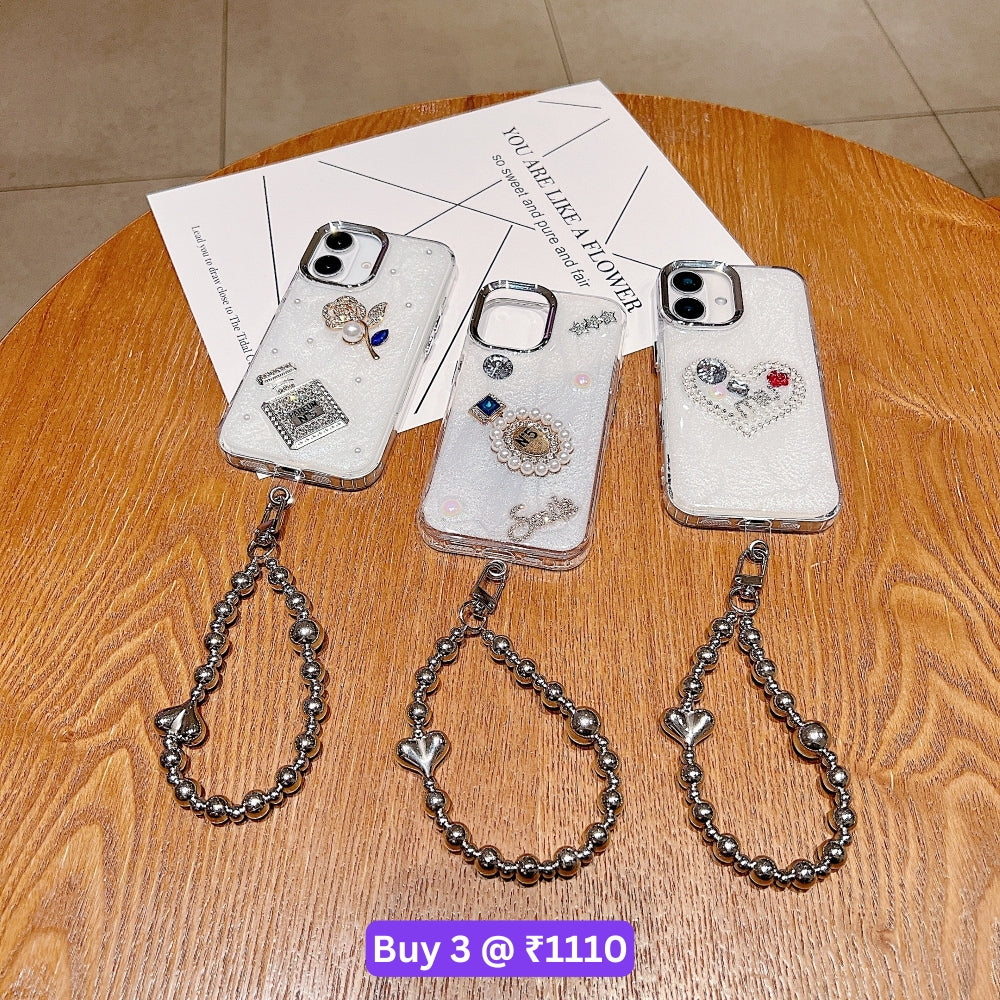 Transparent Rubber Gel TPU (Soft) Phone Case with Bracelet - Samsung S23 Ultra