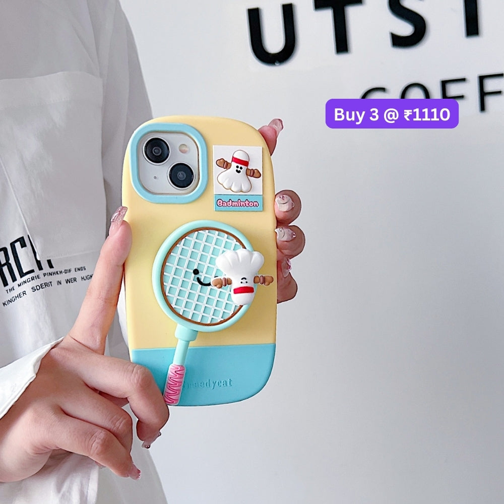 Unique Tennis Silicone Soft Phone Case | Mobile Cover - iPhone 15 Pro Max