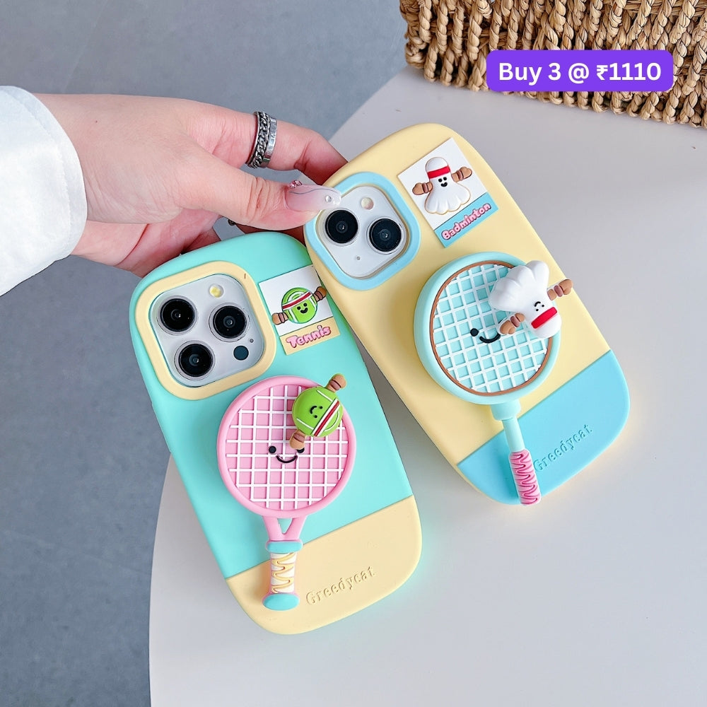 Unique Tennis Silicone Soft Phone Case | Mobile Cover - iPhone 15 Pro Max