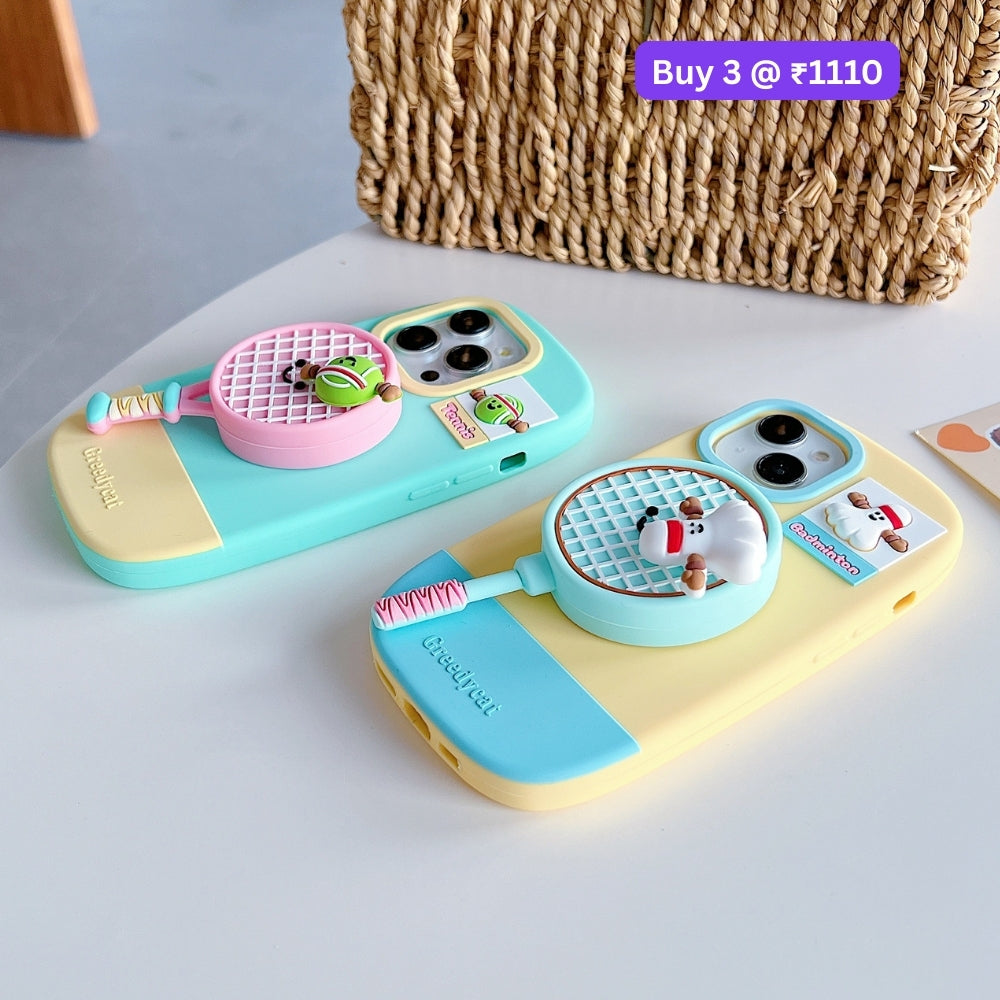 Unique Tennis Silicone Soft Phone Case | Mobile Cover - iPhone 15 Pro Max