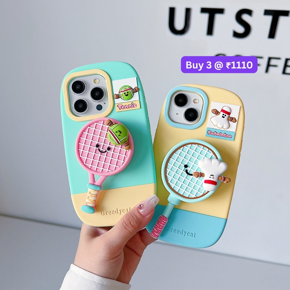Unique Tennis Silicone Soft Phone Case | Mobile Cover - iPhone 15 Pro Max