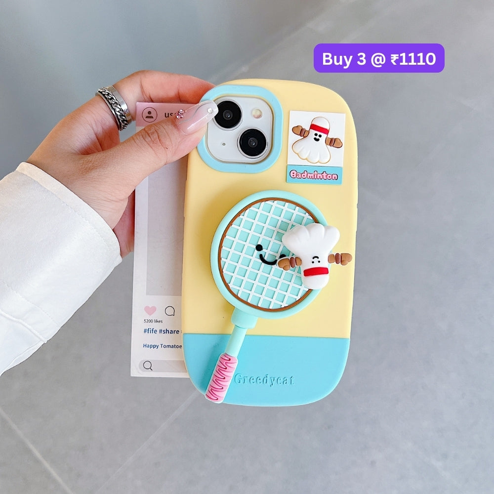 Unique Tennis Silicone Soft Phone Case | Mobile Cover - iPhone 15 Pro Max