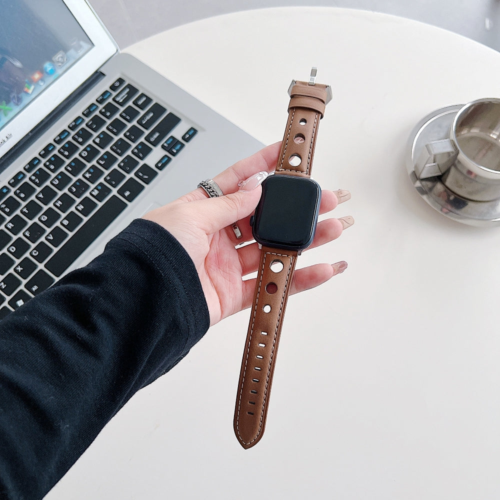 Vintage PU Leather Watch Band | Watch Strap for iWatch Series 9/8/7/6/5/4/3/2/1/Ultra 2/Ultra SE/SE 2