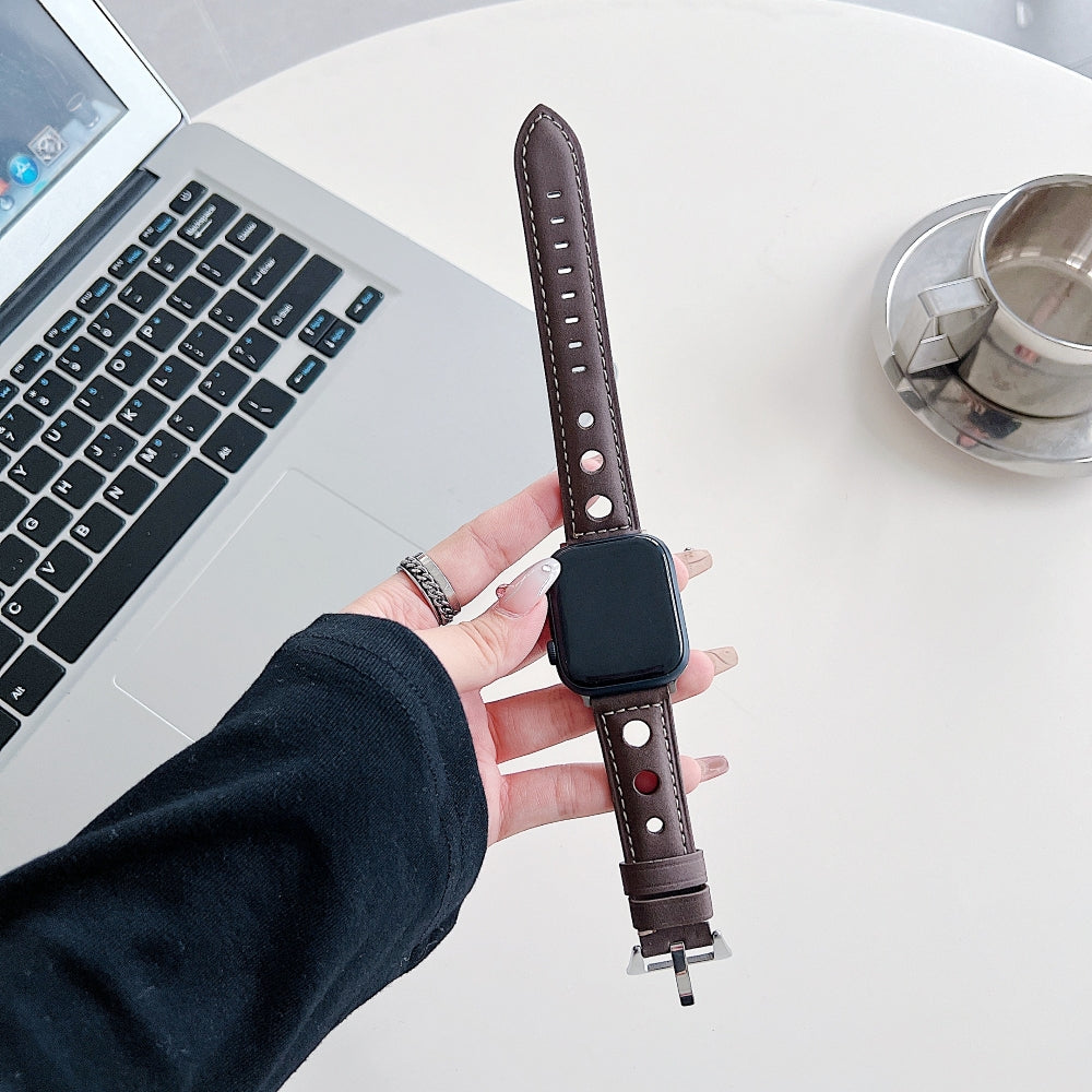 Vintage PU Leather Watch Band | Watch Strap for iWatch Series 9/8/7/6/5/4/3/2/1/Ultra 2/Ultra SE/SE 2