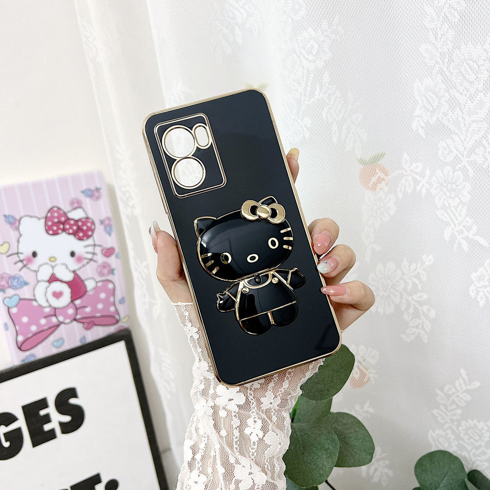 Rotated Kitty Mirror Stand Luxury Electroplated Cover – Vivo Y22