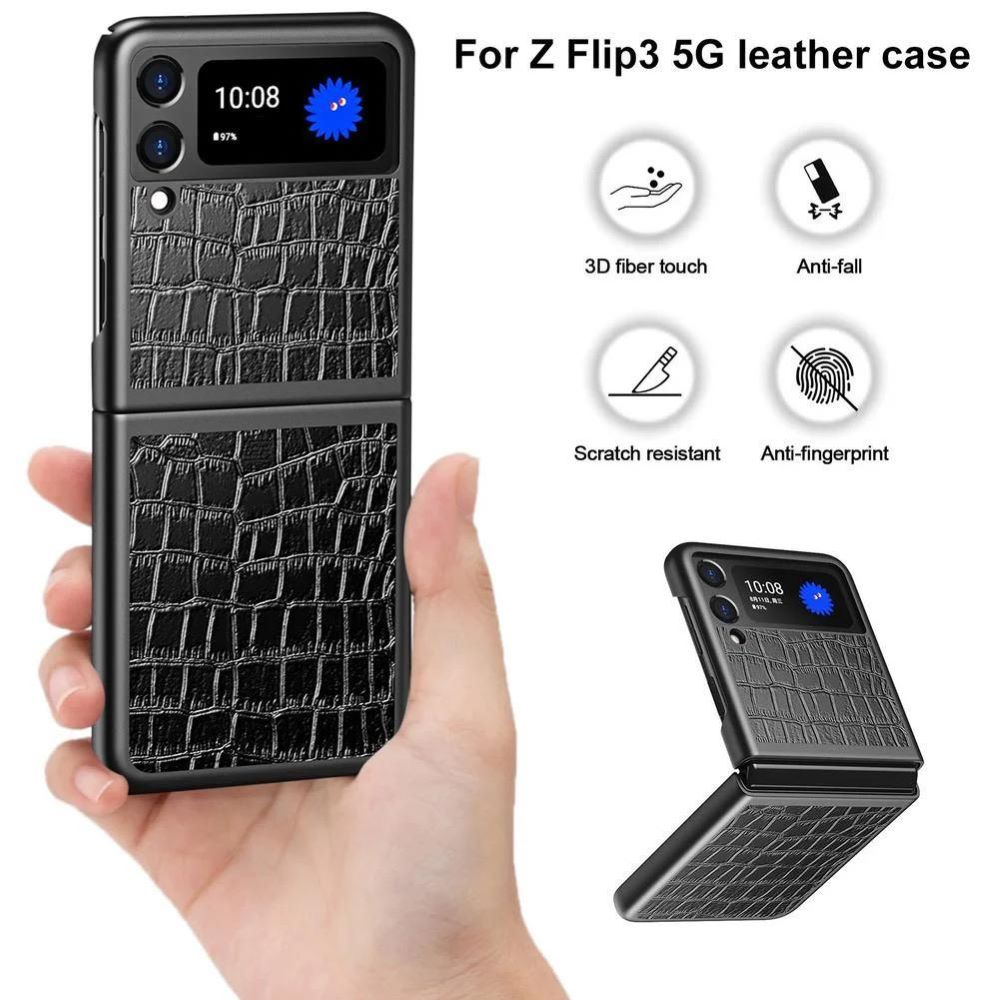 Premium Luxury Crocodile Pattern Leather Phone Case - Samsung Z Fold 2