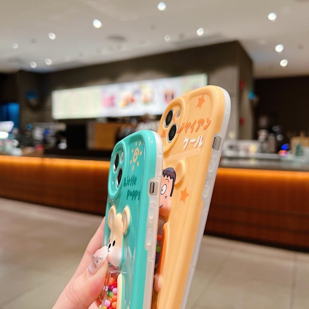 3D Machine Bear Soft Phone Case With Random Color Bracelet - iPhone 15 Pro Max