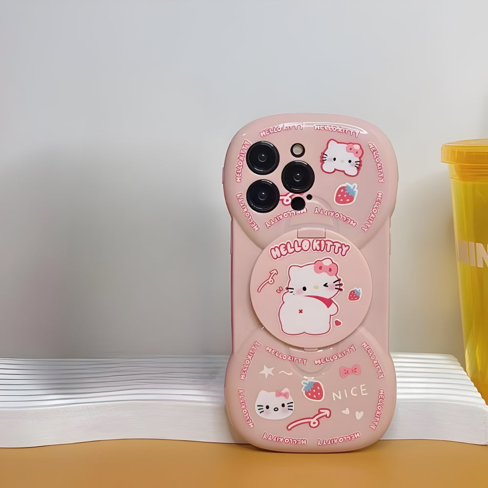 Hello Kitty TPU Case With Mirror Stand - iPhone 11