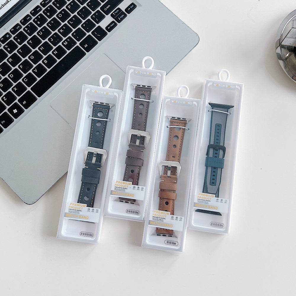 Woven Rubber Silicone Soft Watch Band | Watch Strap for iWatch Series 9/8/7/6/5/4/3/2/1/Ultra 2/Ultra SE/SE 2