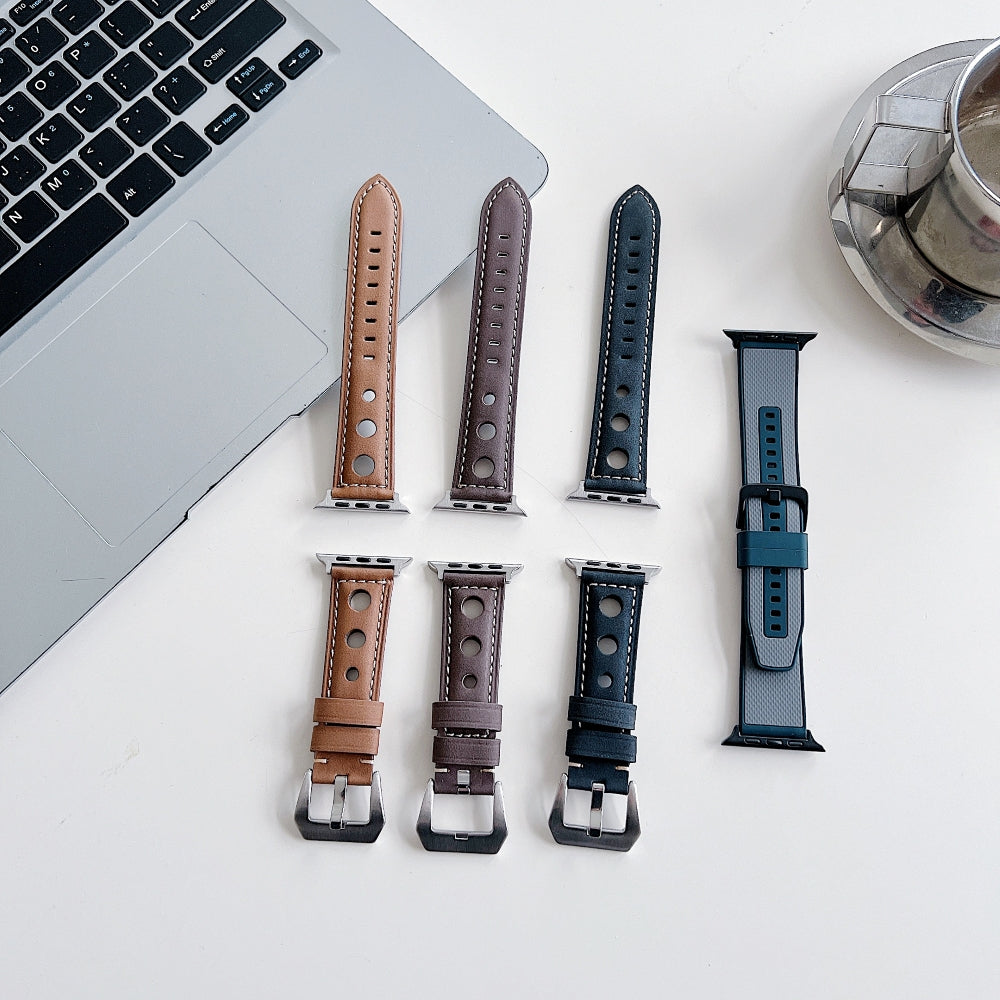 Woven Rubber Silicone Soft Watch Band | Watch Strap for iWatch Series 9/8/7/6/5/4/3/2/1/Ultra 2/Ultra SE/SE 2