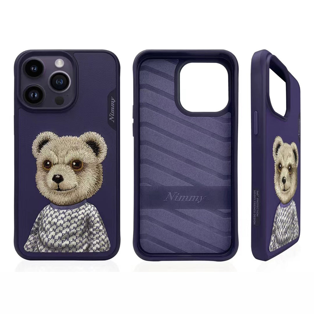 Nimmy Fashion Cute Pet 3D Embroidery PC (Hard) Phone Case - iPhone 14 Pro